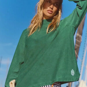 NWOT Free People Movement Restoration Layer Dark Green Size Medium $48 Sold Out